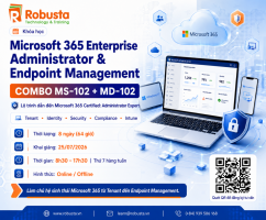 Lộ trình duy nhất dẫn đến Microsoft 365 Certified: Administrator Expert. Làm chủ toàn bộ hệ sinh thái Microsoft 365 — từ Tenant, Identity, Security, Compliance đến Intune Endpoint Management — trong một chương trình đào tạo tích hợp duy nhất.