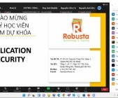 Robusta khai giảng khóa đào tạo trực tuyến "Application security"